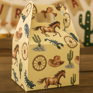 Watercolor Western Kid Art Tan Paper Cups