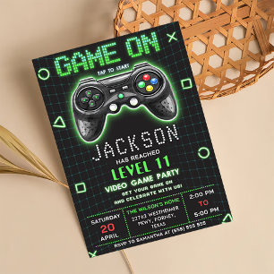 Video Game Level Up Controller Birthday Classic Round Sticker