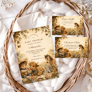 Timeless Boy Western Boho Books for Baby Enclosure Card