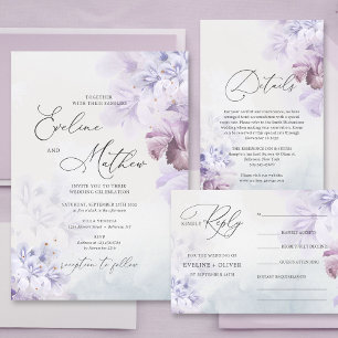 Spring purple violet flowers mauve we still do invitation