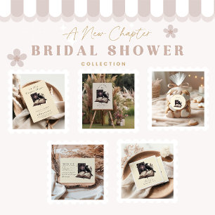A new chapter begins dark raven bridal Recipe Enclosure Card