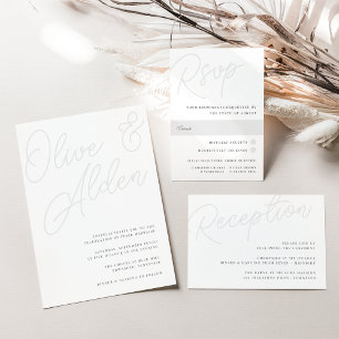 Ash   Script Watermark Wedding Invitation