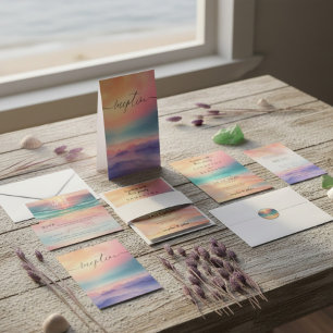 Pink Blue Ocean Beach Summer Party Welcome Wed Banner