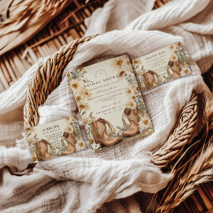 Wildflower Boots Country Bridal Shower Invitation