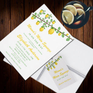 Main Squeeze Lemon Gender Neutral Baby Shower Gift Tags