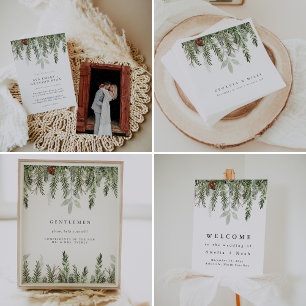 Christmas Holiday Winter Photo Save The Date Postcard