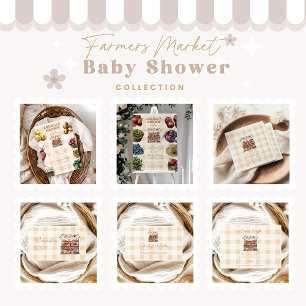 Gender Neutral Farmers Market Baby Shower Napkin