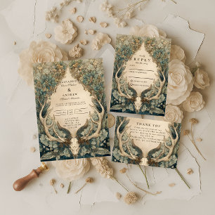 Fall Harvest Woodland Wedding Save The Date