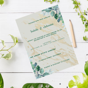 Sage Green Eucalyptus Botanical Wedding Envelope