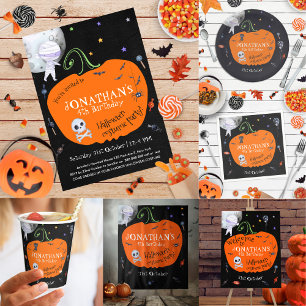 Lovely Watercolor Halloween Kids Costume Party Napkin
