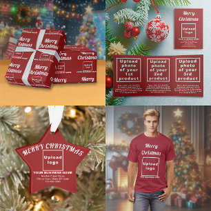 Business Christmas Greeting on Maroon T-Shirt