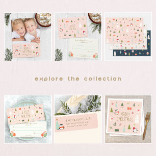 Cute Christmas Penguin Return Address Label