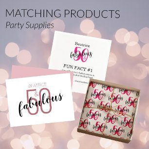 50 and Fabulous 50th Birthday Rose Gold