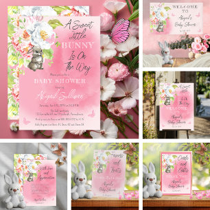 A Sweet Little Bunny Baby Shower Welcome Banner