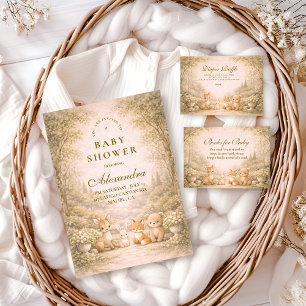 Storybook Woodland Garden Diapper Raffle  Enclosure Card