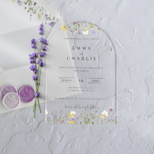 Botanical Boho Wildflowers lilac Script wedding  Square Sticker