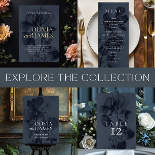 Dark Moody Botanical Elegant Wedding Gold