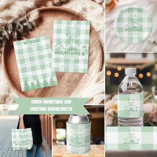 Green Mountains and Martinis Bachelorette Invitation