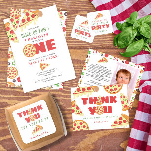 Pizza Party Cute Pizza Pattern Kids Birthday Party Paper Plate
