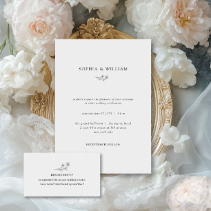 Sophia Simple All in One Christian Wedding Invitation