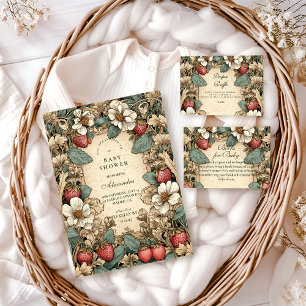 Whimsical Strawberry Forest Diapper Raffle  Enclosure Card