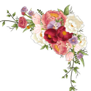 Elegant Burgundy and Crimson Blush Floral Wedding Napkin