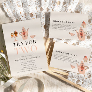 Tea for Two   Tea Party Baby Shower Invitation