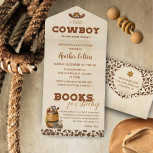 Little Western Cowboy Baby Shower Invitation