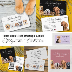 Dog Boutique Business Card Black and White