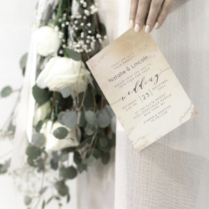 Ombre Yellow Gold Frosted Foil Elegant Wedding Invitation