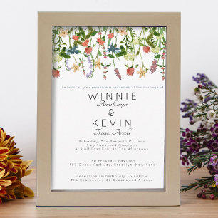 Country Wildflower Wedding Invitation