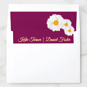 Cranberry Floral Wedding Invitation