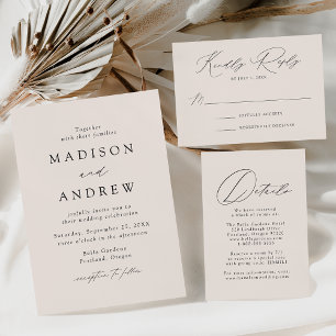 Modern Elegance Cream and Rose Gold Wedding