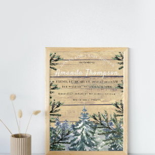 Winter Forest Woodland Animals Adventure Begin Enclosure Card