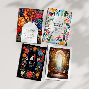 Colourful Watercolor Mexican Fiesta Wedding Thank You Card