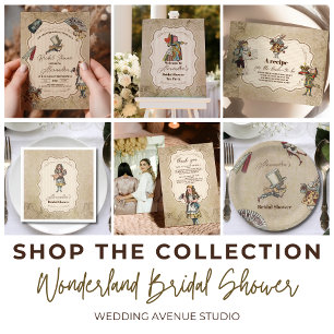 Alice In Wonderland Vintage Story Bridal Shower Return Address Label