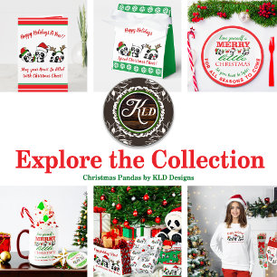 Christmas Pandas Wrapping Paper