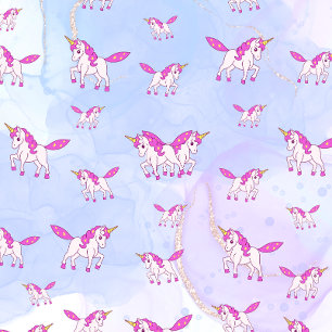 Cute pink unicorn pattern personalised name Two-Tone coffee mug