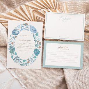 Under the Sea Watercolor Nautical Baby Shower Invitation