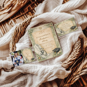 Photo Elegant Veterinary White Coat Graduation Announcement