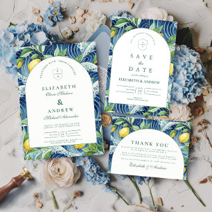 Italian Lemon Garden Wedding Invitation
