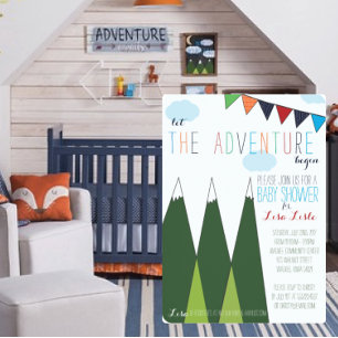 Let the Adventure Begin Baby Shower Invitation