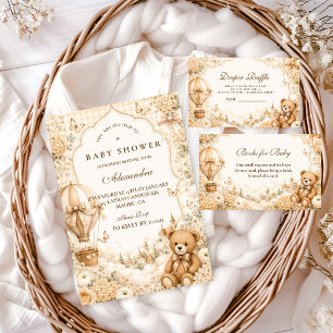 Elegant Brown Bear Books for Baby Enclosure Card