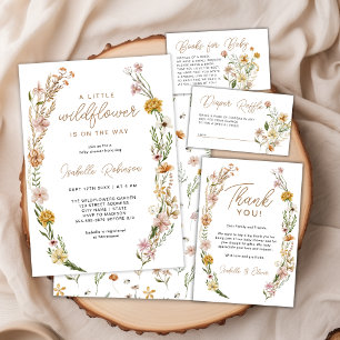 Floral Wildflower Gender Neutral Baby Shower  Invitation