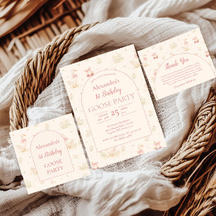 Silly Goose 1st Birthday Baby Shower Invitation