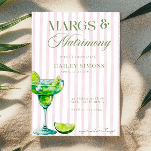 Margs & Matrimony Lime Margarita Bridal Shower Invitation
