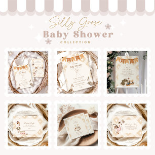A Silly Goose Whimsical Baby Shower Diapper Raffle Enclosure Card