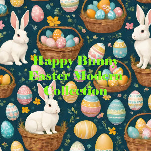 Modern Easter Bunny Collection Tote Bag