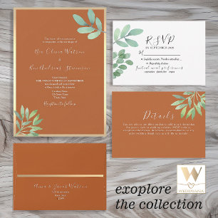 Terracotta Burnt Orange Wedding Welcome Poster