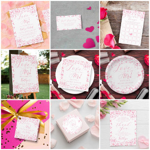 Love Is In The Air Valentine's Day Bridal Shower Classic Round Sticker